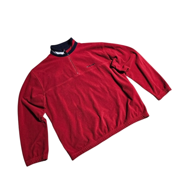 Vintage Y2k Tommy Hilfiger Quarter-Zip Fleece Sweater - Picture 2 of 6
